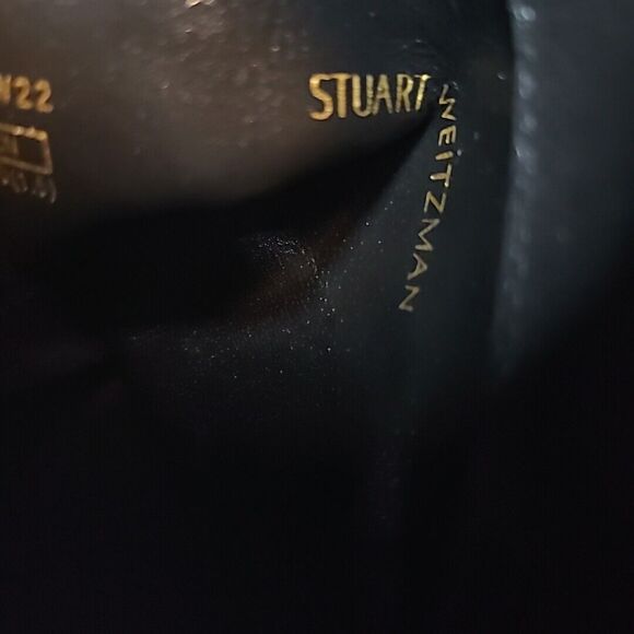 STUART WEITZMAN boots Lift Knee black suede Pull-on 5050 Stretch sz 9.5 new - Picture 10 of 11